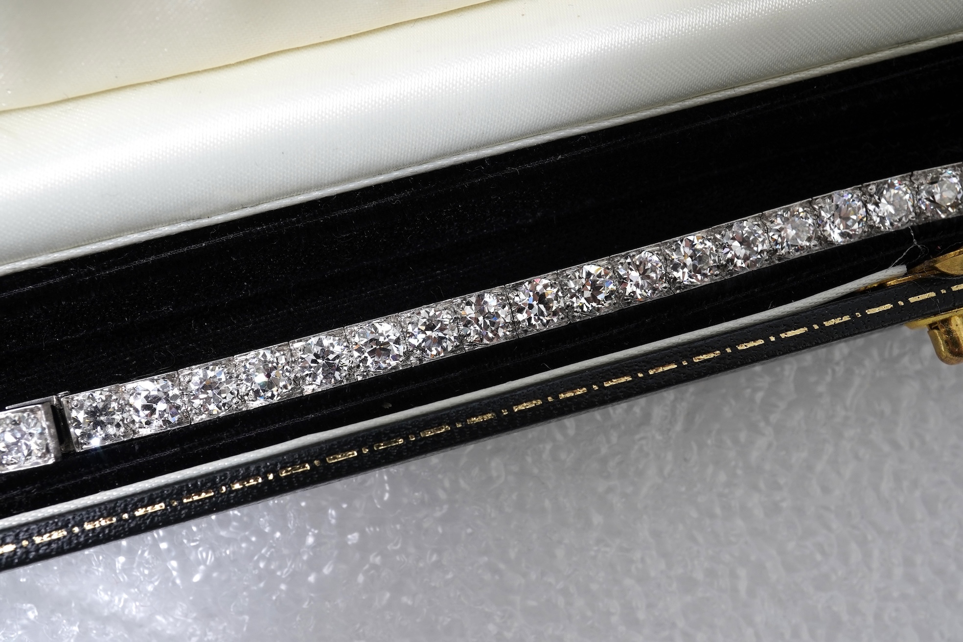 An Art Deco diamond tennis bracelet, circa 1930